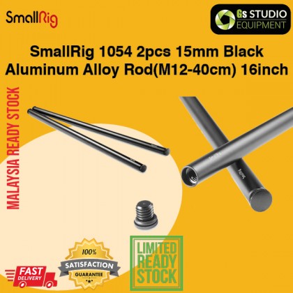SmallRig 1054 2pcs 15mm Black Aluminum Alloy Rod(M12-40cm) 16inch